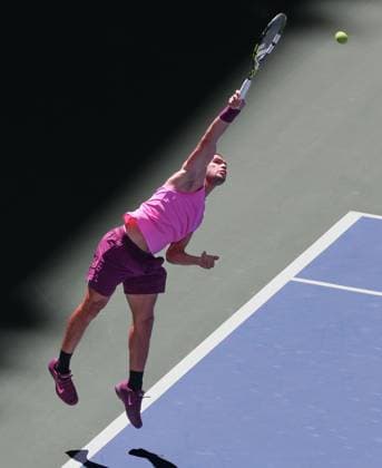 Carlos Alcaraz ESP , from above, US Open Championships 2023, USTA Billie Jean King National Tennis Center, Flushing Meadows, New York, USA Copyright: xJuergenxHasenkopfx