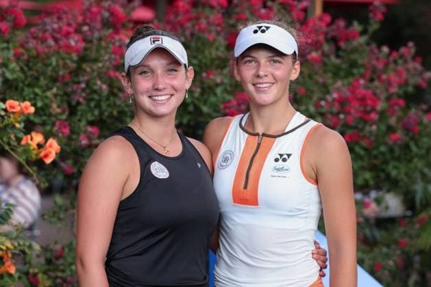 Sonja Zhenikhova Schwarz and Eva Bennemann GER , Girls Doubles, Girls Doubles, US Open Championships 2023, USTA Billie Jean King National Tennis Center, Flushing Meadows, New York, USA Copyright: xJuergenxHasenkopfx
