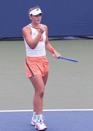 Sonja Zhenikhova Schwarz and Eva Bennemann GER make a fist and cheer,cheer,joy,emotion, Girls Doubles, Girls Doubles, US Open Championships 2023, USTA Billie Jean King National Tennis Center, Flushing Meadows, New York, USA Copyright: xJuergenxHasenkopfx