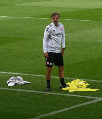 03 09 2025 xhpx Dreieich, Frankfurt am Main Women Eintracht Frankfurt Training Women Bundesliga Season 2025 2026 Nikolaos Arnautis Coach Eintracht Frankfurt Women
