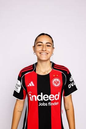 Ainhoa Alguacil Eintracht Frankfurt women portrait appointment 2025 2026 1 BL Bundesliga soccer portrait appointment, headshot, portrait, introduction, presentation, press appointment 2025 2026 Studio Shooting Studioshooting