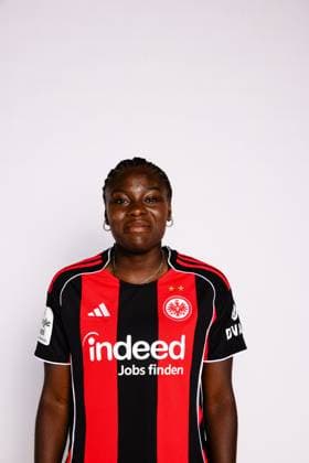 Nicole Anyomi Eintracht Frankfurt women portrait appointment 2025 2026 1 BL Bundesliga soccer portrait appointment, headshot, portrait, introduction, presentation, press appointment 2025 2026 Studio Shooting Studioshooting