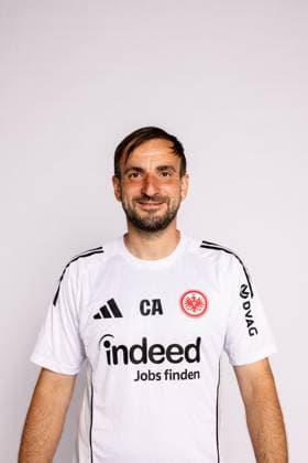 Niko Arnautis Eintracht Frankfurt women portrait appointment 2025 2026 1 BL Bundesliga soccer portrait appointment, headshot, portrait, introduction, presentation, press appointment 2025 2026 Studio Shooting Studioshooting