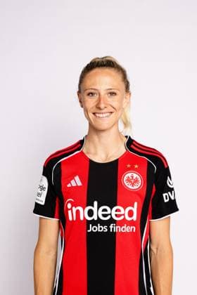 Rebecka Blomqvist Eintracht Frankfurt women portrait appointment 2025 2026 1 BL Bundesliga soccer portrait appointment, headshot, portrait, introduction, presentation, press appointment 2025 2026 Studio Shooting Studioshooting