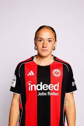 Lisanne Gräwe Eintracht Frankfurt women portrait appointment 2025 2026 1 BL Bundesliga soccer portrait appointment, headshot, portrait, introduction, presentation, press appointment 2025 2026 Studio Shooting studio shooting