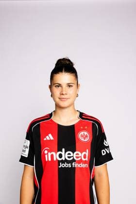 Noemi Ivelj Eintracht Frankfurt women portrait appointment 2025 2026 1 BL Bundesliga soccer portrait appointment, headshot, portrait, introduction, presentation, press appointment 2025 2026 Studio Shooting Studioshooting
