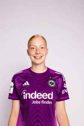Janne Krumme Eintracht Frankfurt women portrait appointment 2025 2026 1 BL Bundesliga soccer portrait appointment, headshot, portrait, introduction, presentation, press appointment 2025 2026 Studio Shooting Studioshooting