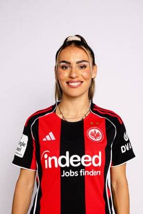 Ereleta Memeti Eintracht Frankfurt women portrait appointment 2025 2026 1 BL Bundesliga soccer portrait appointment, headshot, portrait, introduction, presentation, press appointment 2025 2026 Studio Shooting Studioshooting