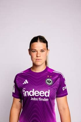 Lea Paulick Eintracht Frankfurt women portrait appointment 2025 2026 1 BL Bundesliga soccer portrait appointment, headshot, portrait, introduction, presentation, press appointment 2025 2026 Studio Shooting studio shooting