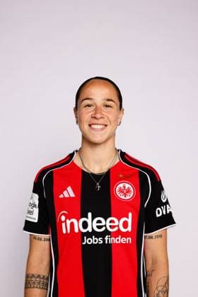 Geraldine Reuteler Eintracht Frankfurt women portrait appointment 2025 2026 1 BL Bundesliga soccer portrait appointment, headshot, portrait, introduction, presentation, press appointment 2025 2026 Studio Shooting Studioshooting
