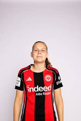 Jarne Teulings Eintracht Frankfurt women portrait appointment 2025 2026 1 BL Bundesliga soccer portrait appointment, headshot, portrait, introduction, presentation, press appointment 2025 2026 Studio Shooting Studioshooting
