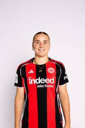 Jella Veit Eintracht Frankfurt women portrait appointment 2025 2026 1 BL Bundesliga soccer portrait appointment, headshot, portrait, introduction, presentation, press appointment 2025 2026 Studio Shooting Studioshooting