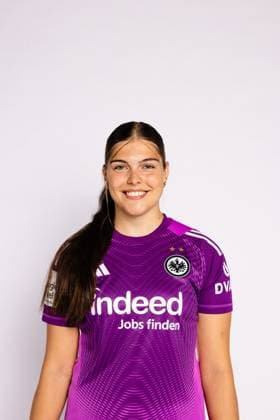 Sophia Winkler Eintracht Frankfurt women portrait appointment 2025 2026 1 BL Bundesliga soccer portrait appointment, headshot, portrait, introduction, presentation, press appointment 2025 2026 Studio Shooting Studioshooting