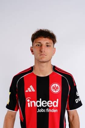Jonas Bauer Eintracht Frankfurt II U21 portrait appointment 2025 2026 Hessenliga soccer portrait appointment, headshot, portrait, introduction, presentation, press appointment 2025 2026 Studio Shootion studio shooting