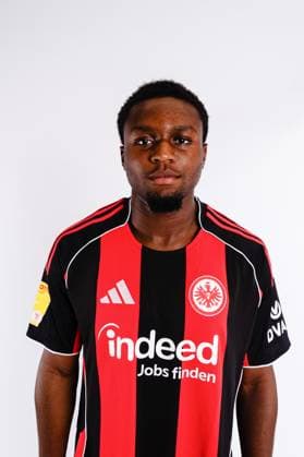 Derek Boakye Osei Eintracht Frankfurt II U21 portrait appointment 2025 2026 Hessenliga soccer portrait appointment, headshot, portrait, introduction, presentation, press appointment 2025 2026 Studio Shootion studio shooting