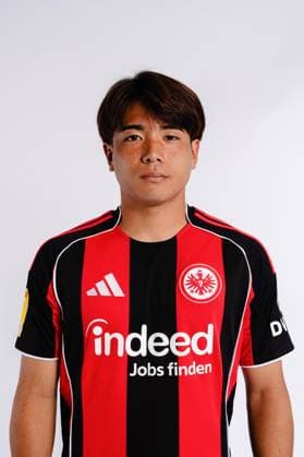 Rinto Hanashiro Eintracht Frankfurt II U21 portrait appointment 2025 2026 Hessenliga soccer portrait appointment, headshot, portrait, introduction, presentation, press appointment 2025 2026 Studio Shooting studio shooting