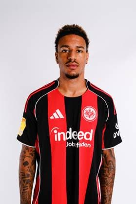 Jeremiaha Maluze Eintracht Frankfurt II U21 portrait appointment 2025 2026 Hessenliga soccer portrait appointment, headshot, portrait, introduction, presentation, press appointment 2025 2026 Studio Shooting Studioshooting
