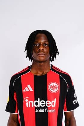Clement Nana Sarhene Eintracht Frankfurt II U21 portrait appointment 2025 2026 Hessenliga soccer portrait appointment, headshot, portrait, introduction, presentation, press appointment 2025 2026 Studio Shooting Studioshooting