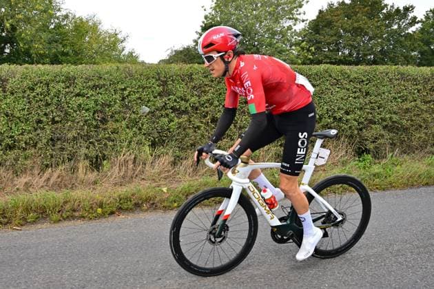2025 Lloyds Tour of Britain Picture by Bruce Rollinson SWpix.com - 03 06 2025 - Cycling - 2025 Lloyds Tour of Britain - Stage 2: Stowmarket to Stowmarket - Geraint Thomas (INEOS Grenadiers) Copyright: x xSWpix.comx(t axPhotographyxHubxLtd)xBrucexRollinson SWpix.comx SWP-3069-2240