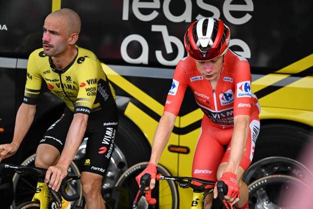 03-09-2025 Vuelta A Espana; Tappa 11 Bilbao - Bilbao; 2025, Visma - Lease A Bike; Vingegaard, Jonas; Campenaerts, Victor; Bilbao; 