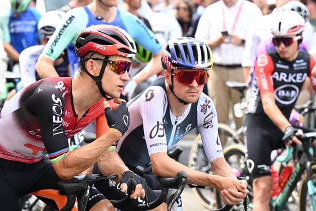 03-09-2025 Vuelta A Espana; Tappa 11 Bilbao - Bilbao; 2025, Ineos Grenadiers; 2025, Q36.5; Kwiatkowski, Michal; Pidcock, Thomas; Bilbao; 