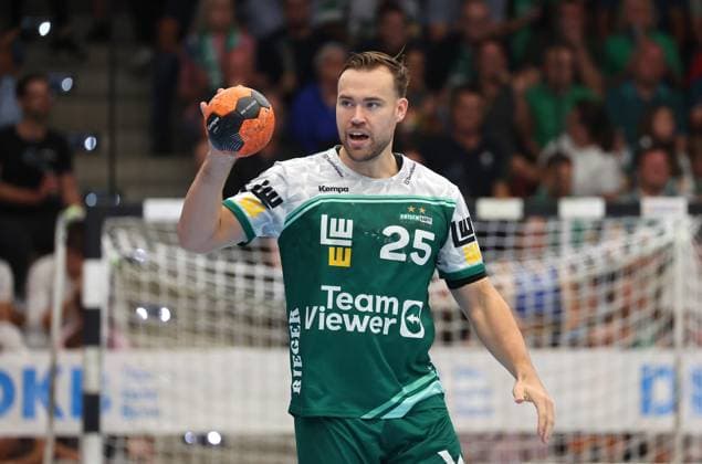 03 09 2025, Germany, Göppingen, Handball DAIKIN HBL Bundesliga Season 2025 2026, FRISCH AUF Göppingen vs Füchse Berlin, Ludvig Jurmala Aström FAG