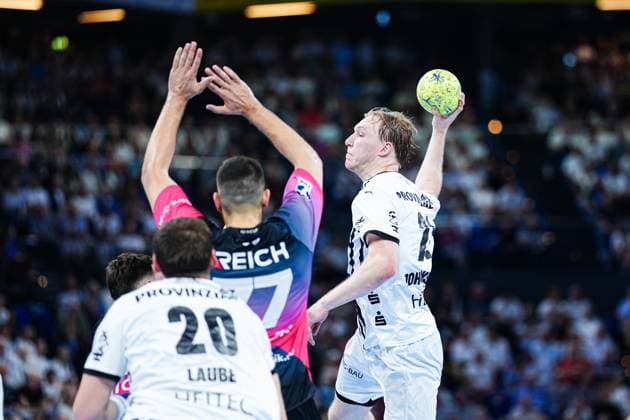 Throw Goal Eric Johansson THW Kiel, 21 GER, THW Kiel vs HSG Wetzlar, Handball, 1 Bundesliga, Matchday 2, Season 2025 2026, 03 09 2025 GER, THW Kiel vs HSG Wetzlar, Handball, 1 Bundesliga, Matchday 2, Season 2025 2026, 03 09 2025 Kiel Copyright: xEibner-Pressefoto MarcelxvonxFehrnx EP_MFN