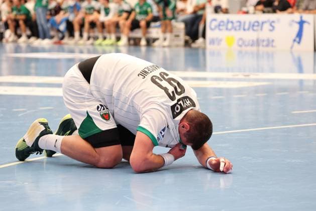 03 09 2025, Germany, Göppingen, Handball DAIKIN HBL Bundesliga season 2025 2026, FRISCH AUF Göppingen vs Füchse Berlin, Mijajlo Marsenic Ber disappointed