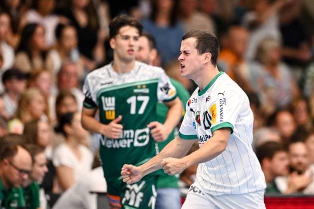 Goeppingen, Germany, 03 09 25 Tim Freihoefer Füchse Berlin gestures, gestures, cheers during the Daikin Handball Bundesliga match between FRISCH AUF Goeppingen vs Füchse Berlin at EWS Arena on September 03, 2025 in Goeppingen, Germany Photo by Harry Langer DeFodi Images Goeppingen, Germany, 03 09 25 Tim Freihoefer Füchse Berlin gestures during the Daikin Handball Bundesliga match between FRISCH AUF Goeppingen vs Füchse Berlin at EWS Arena on September 3, 2025 in Goeppingen, Germany Photo by Harry Langer DeFodi Images Photo by Harry Langer DeFodi Images
