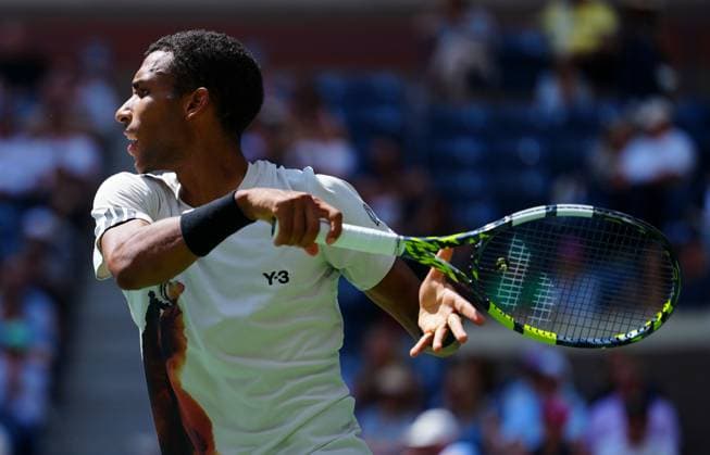 Felix Auger-Aliassime in quarter final action 2025 US Open, Day Eleven, USTA Billie Jean King National Tennis Center, New York, USA - 03 Sept 2025New York USTA Billie Jean King National T New York (NY) United States of America  Copyright: xJavierxGarcia Shutterstockx 15458346h