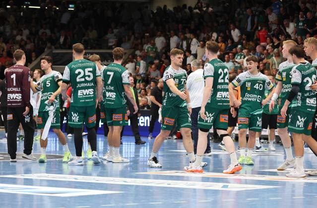 03 09 2025, Germany, Göppingen, Handball DAIKIN HBL Bundesliga Season 2025 2026, FRISCH AUF Göppingen vs Füchse Berlin, Disappointment FAG