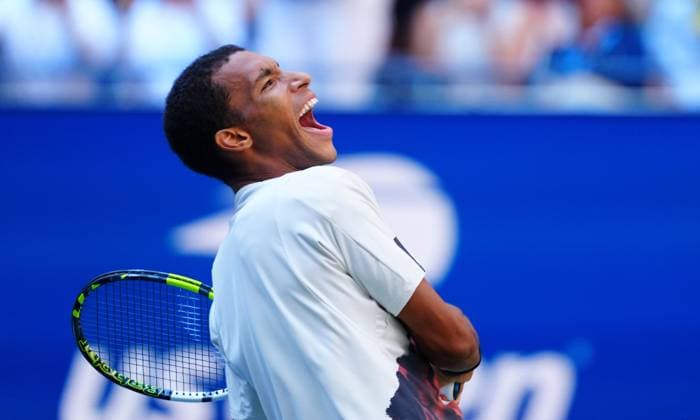 Felix Auger-Aliassime celebrates his quarter final win over Alex De Minaur 2025 US Open, Day Eleven, USTA Billie Jean King National Tennis Center, New York, USA - 03 Sept 2025New York USTA Billie Jean King National T New York (NY) United States of America  Copyright: xJavierxGarcia Shutterstockx 15458346y