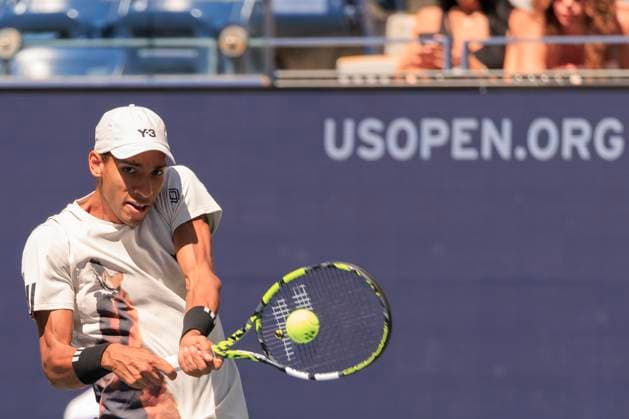 September 3, 2025, Flushing Meadows, New York, USA: Felix Auger-Aliassime hits a double backhand return during a match against Alex de Minaur on Day 11 of the 2025 US Open at USTA Billie Jean King National Tennis Center on Wednesday September 3, 2025 in the Flushing neighborhood of the Queens borough of New York City. JAVIER ROJAS PI Flushing Meadows USA - ZUMAp124 20250903_zaa_p124_010 Copyright: xJavierxRojasx