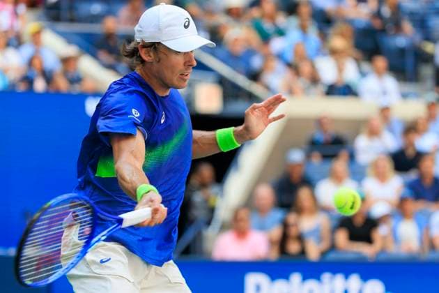September 3, 2025, Flushing Meadows, New York, USA: Alex de Minaur hits a forehand during a match against Felix Auger-Aliassime on Day 11 of the 2025 US Open at USTA Billie Jean King National Tennis Center on Wednesday September 3, 2025 in the Flushing neighborhood of the Queens borough of New York City. JAVIER ROJAS PI Flushing Meadows USA - ZUMAp124 20250903_zaa_p124_027 Copyright: xJavierxRojasx