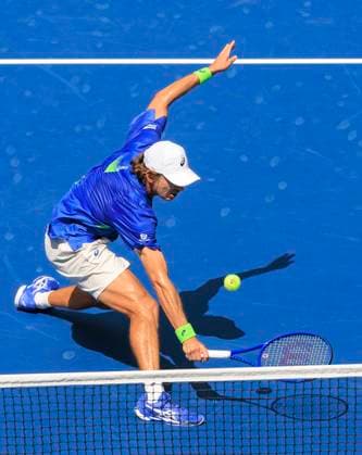 September 3, 2025, Flushing Meadows, New York, USA: Alex de Minaur reaches for a backhand volley during a match against Felix Auger-Aliassime on Day 11 of the 2025 US Open at USTA Billie Jean King National Tennis Center on Wednesday September 3, 2025 in the Flushing neighborhood of the Queens borough of New York City. JAVIER ROJAS PI Flushing Meadows USA - ZUMAp124 20250903_zaa_p124_034 Copyright: xJavierxRojasx