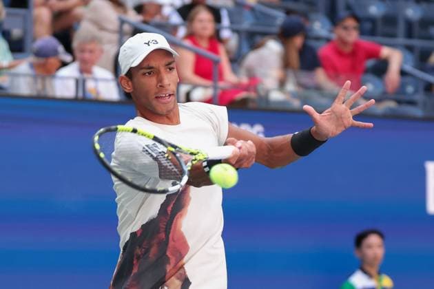Felix Auger Aliassime CAN , US Open Championships 2023, USTA Billie Jean King National Tennis Center, Flushing Meadows, New York, USA Copyright: xJuergenxHasenkopfx