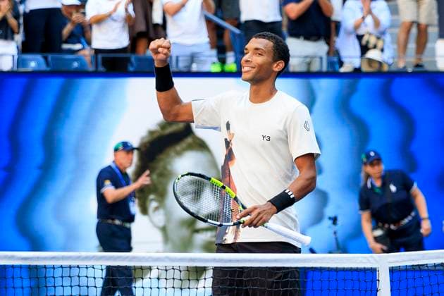 September 3, 2025, Flushing Meadows, New York, USA: Felix Auger-Aliassime reacts after winning his match against Alex de Minaur on Day 11 of the 2025 US Open at USTA Billie Jean King National Tennis Center on Wednesday September 3, 2025 in the Flushing neighborhood of the Queens borough of New York City. JAVIER ROJAS PI Flushing Meadows USA - ZUMAp124 20250903_zaa_p124_059 Copyright: xJavierxRojasx