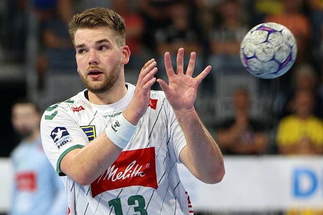 03 09 2025, xrekx, Handball Daikin HBL, Rhein Neckar Loewen GWD Minden v l Ian Weber GWD Minden DFL DFB REGULATIONS PROHIBIT ANY USE OF PHOTOGRAPHS as IMAGE SEQUENCES and or QUASI VIDEO Mannheim