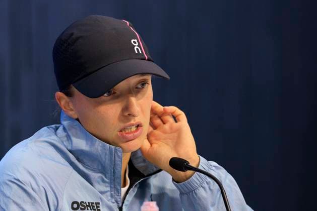September 3, 2025, Flushing Meadows, New York, USA: Iga Swiatek attends a press conference, PK, Pressekonferenz after losing her match to Amanda Anisimova on Day 11 of the 2025 US Open at USTA Billie Jean King National Tennis Center on Wednesday September 3, 2025 in the Flushing neighborhood of the Queens borough of New York City. JAVIER ROJAS PI Flushing Meadows USA - ZUMAp124 20250903_zaa_p124_082 Copyright: xJavierxRojasx