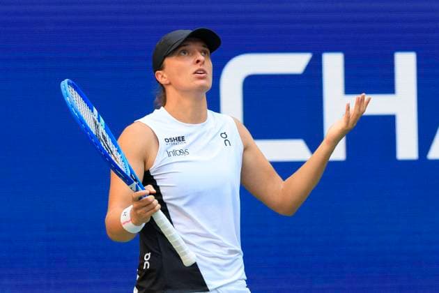 September 3, 2025, Flushing Meadows, New York, USA: Iga Swiatek reacts to a close call during a match against Amanda Anisimova on Day 11 of the 2025 US Open at USTA Billie Jean King National Tennis Center on Wednesday September 3, 2025 in the Flushing neighborhood of the Queens borough of New York City. JAVIER ROJAS PI Flushing Meadows USA - ZUMAp124 20250903_zaa_p124_090 Copyright: xJavierxRojasx