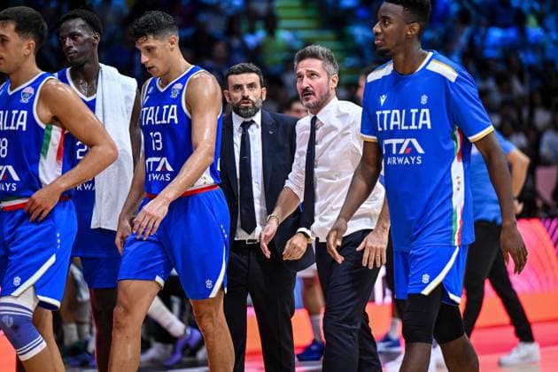 Gianmarco Pozzecco Grecia Greece Hellas - Italia Italy FIBA Eurobasket 2025 - CYPRUS - Fase a gironi - Gruppo C Limassol, 28 08 2025 Foto L.Canu Ciamillo-Castoria Limassol Spyrou Kyprianou Athletic Center Sardegna Cyprus  Copyright: xLuigixCanux