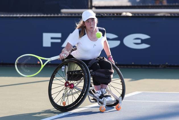 Ela Porges GER , Wheelchair Girls Singles, Wheelchair Girls Singles, US Open Championships 2023, USTA Billie Jean King National Tennis Center, Flushing Meadows, New York, USA Copyright: xJuergenxHasenkopfx