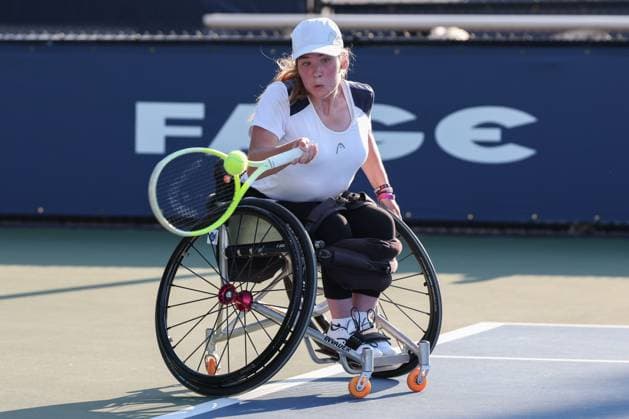 Ela Porges GER , Wheelchair Girls Singles, Wheelchair Girls Singles, US Open Championships 2023, USTA Billie Jean King National Tennis Center, Flushing Meadows, New York, USA Copyright: xJuergenxHasenkopfx