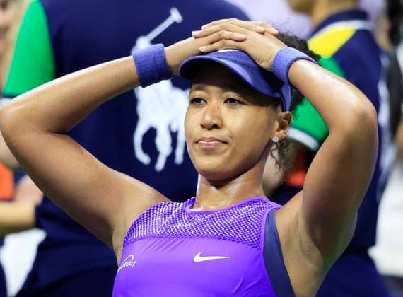 Naomi Osaka of Japan reacts after match point defeating Karolina Muchova of Czechia in straight sets in their quarterfinal match in Arthur Ashe Stadium on day 11 at the 2025 US Open Tennis Championship at the USTA Billie Jean King National Tennis Center in New York City on Wednesday, September 3, 2025.  NYP20250903141 JOHNxANGELILLO