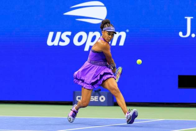 September 3, 2025, Flushing Meadows, New York, USA: Naomi Osaka goes for a double backhand return during a match against Karolina Muchova on Day 11 of the 2025 US Open at USTA Billie Jean King National Tennis Center on Wednesday September 3, 2025 in the Flushing neighborhood of the Queens borough of New York City. JAVIER ROJAS PI Flushing Meadows USA - ZUMAp124 20250903_zaa_p124_119 Copyright: xJavierxRojasx
