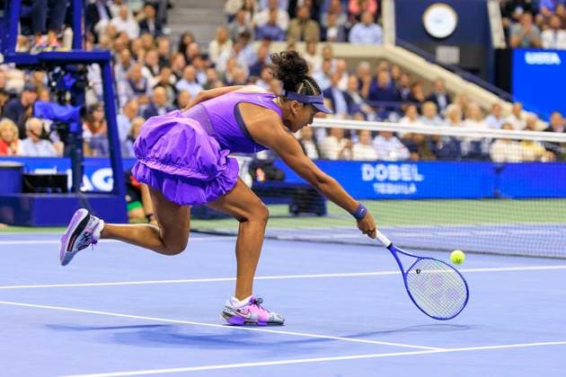September 3, 2025, Flushing Meadows, New York, USA: Naomi Osaka scoops a ball during a match against Karolina Muchova on Day 11 of the 2025 US Open at USTA Billie Jean King National Tennis Center on Wednesday September 3, 2025 in the Flushing neighborhood of the Queens borough of New York City. JAVIER ROJAS PI Flushing Meadows USA - ZUMAp124 20250903_zaa_p124_127 Copyright: xJavierxRojasx