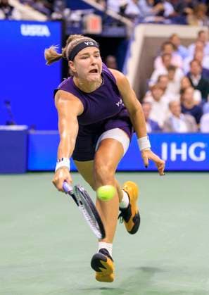 September 3, 2025, Flushing Meadows, New York, USA: Karolina Muchova hits a running forehand during a match against Naomi Osaka on Day 11 of the 2025 US Open at USTA Billie Jean King National Tennis Center on Wednesday September 3, 2025 in the Flushing neighborhood of the Queens borough of New York City. JAVIER ROJAS PI Flushing Meadows USA - ZUMAp124 20250903_zaa_p124_132 Copyright: xJavierxRojasx