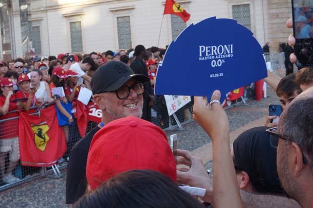 RECORD DATE NOT STATED Ferrari Drive to Monza event. Milan (it), 09 03 2025-event ferrari milan- the ferrari drivers charles leclerc and lewis hamilton were welcomed by thousands of fans in a festive atmosphere, a unique spectacle in the heart of the city of milan, the royal palace of milan was transformed into a temple supporting ferrari thanks to the drive to monza by peroni nastro azzurro 0.0% event, this wednesday, september 3, 2025. (Foto: Josi Donelli Thenews2 imago images)  Copyright: xJosixDonellix