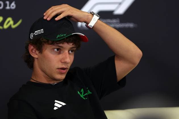 F1 Grand Prix of Italy Andrea Kimi Antonelli of Mercedes-AMG F1 Team during press conference, PK, Pressekonferenz ahead previews ahead of the F1 Grand Prix of Italy at Autodromo Nazionale on September 4, 2025 in Monza, Italy. Monza Autodromo Nazionale Italy Copyright: xMarcoxCanonierox