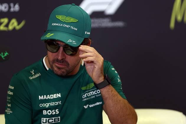 F1 Grand Prix of Italy Fernando Alonso of Aston Martin during press conference, PK, Pressekonferenz ahead previews ahead of the F1 Grand Prix of Italy at Autodromo Nazionale on September 4, 2025 in Monza, Italy. Monza Autodromo Nazionale Italy Copyright: xMarcoxCanonierox